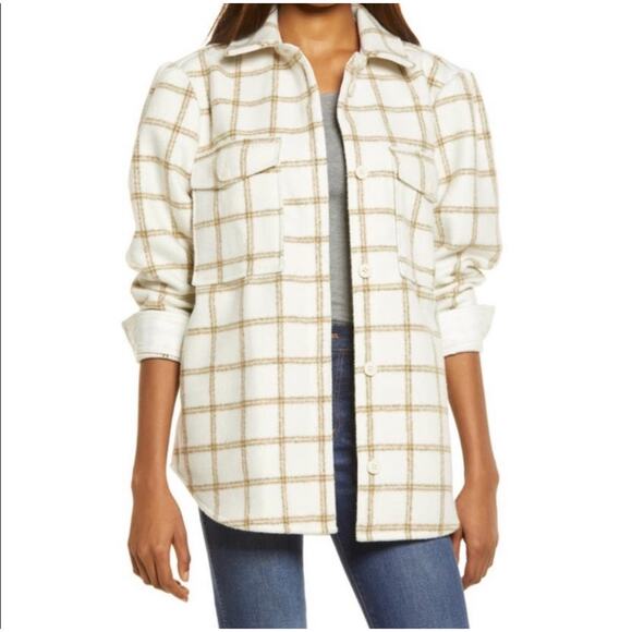 Treasure & Bond NWT Plaid Flannel Jacket Shacket Women's Size Small - Picture 1 of 15
